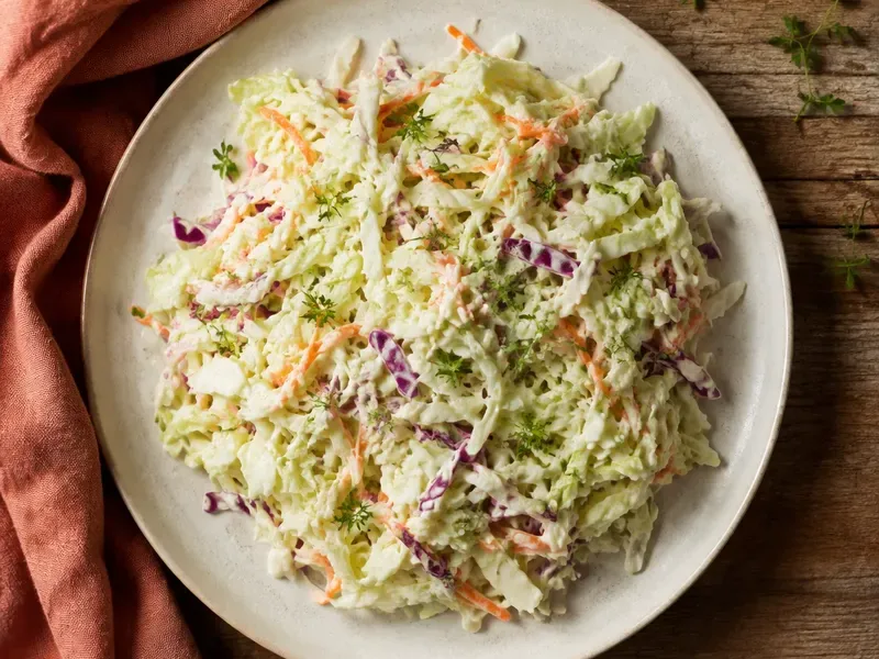 Creamy Coleslaw, as the finished dish