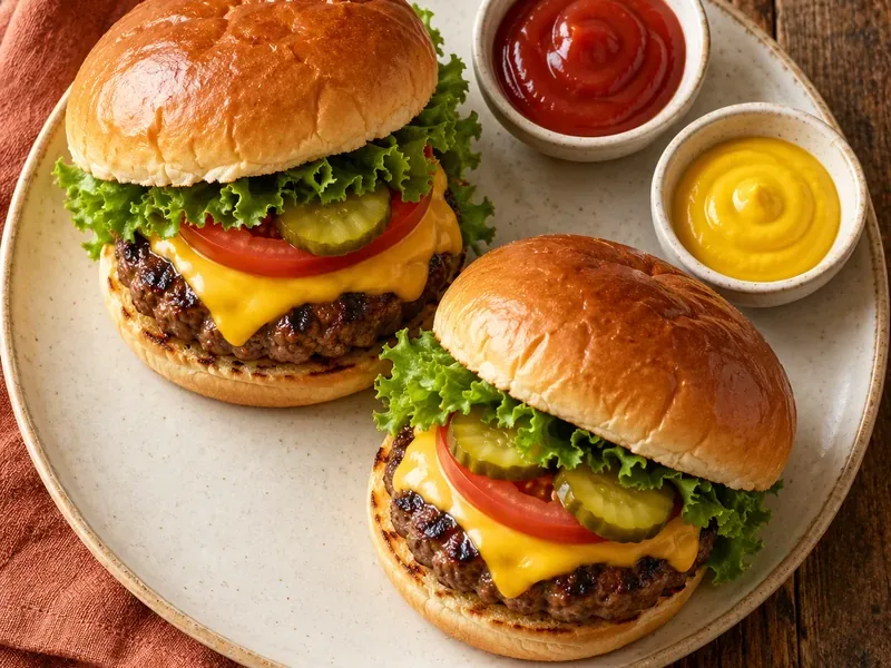 Grilled Hamburgers, as the finished dish